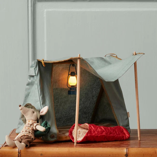 Vintage Lantern Mouse - Blue