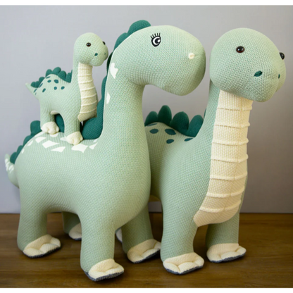 Mama DinoCuddle: Unique Crochet Collection Mint Green / Green, White