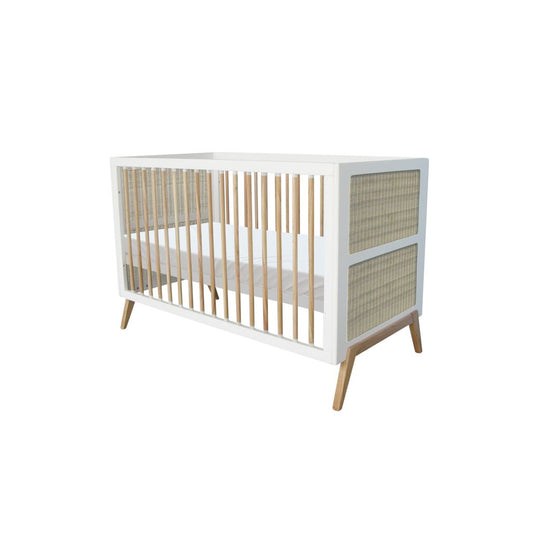 Marelia Multi-Evolutive Bed Rattan 70 X 140 - Neige - PRE ORDER