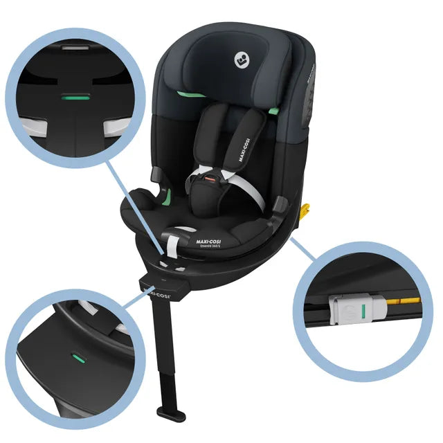 Maxi-Cosi Emerald 360S With Base - Dual Tone Grey/Black