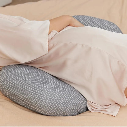 Portable Maternity Pillow for Side Sleeper, Support for Back, Belly, Hips