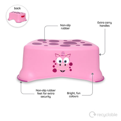 My Little Step Stool- Pink Dragon