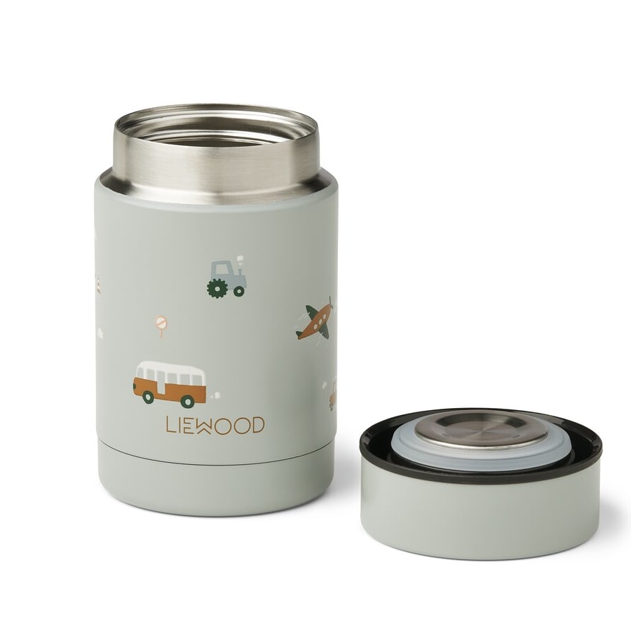Nadja food jar - Vehicles/dove blue mix