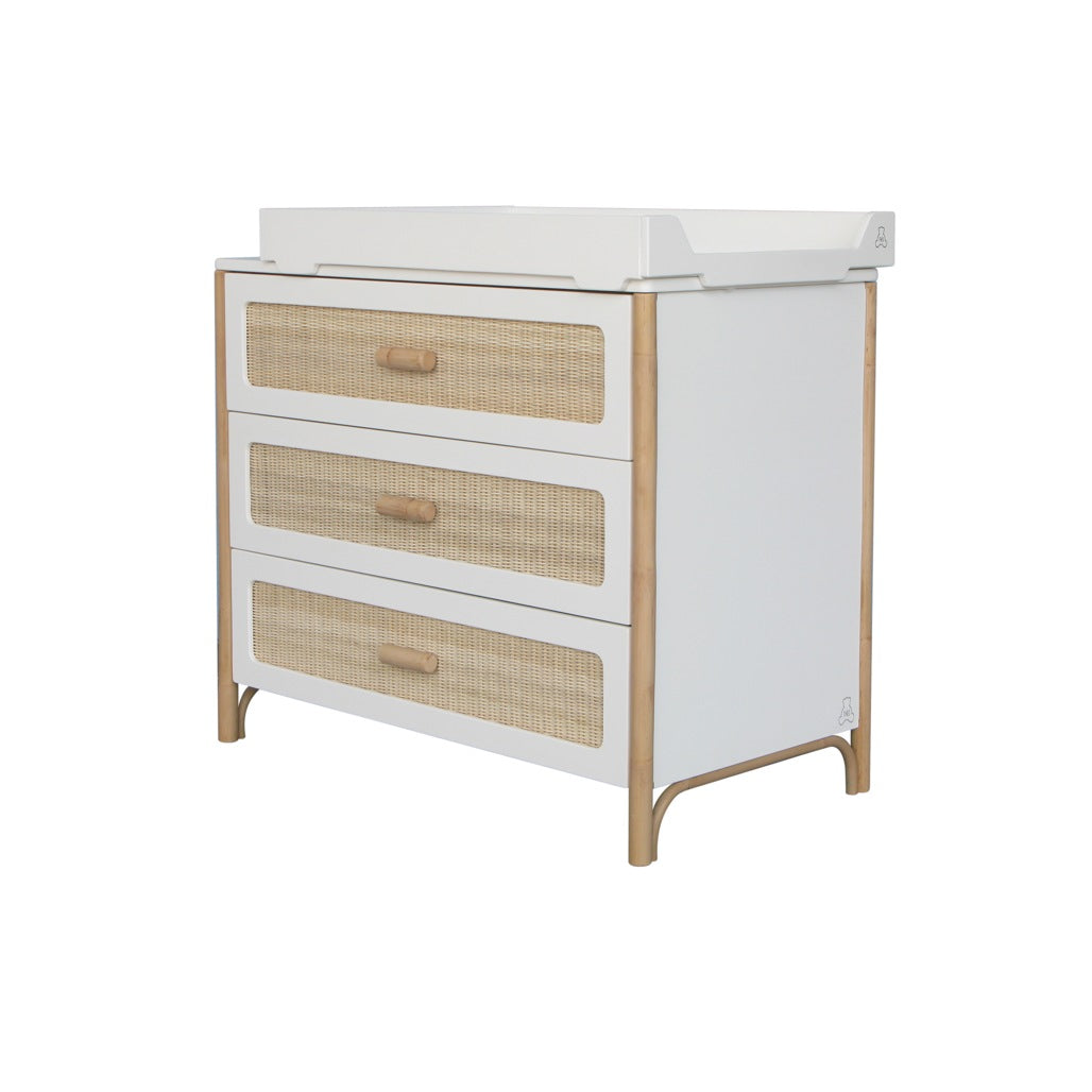 Oceania Rattan Cannes Chest Of Drawer - Neige - PRE ORDER