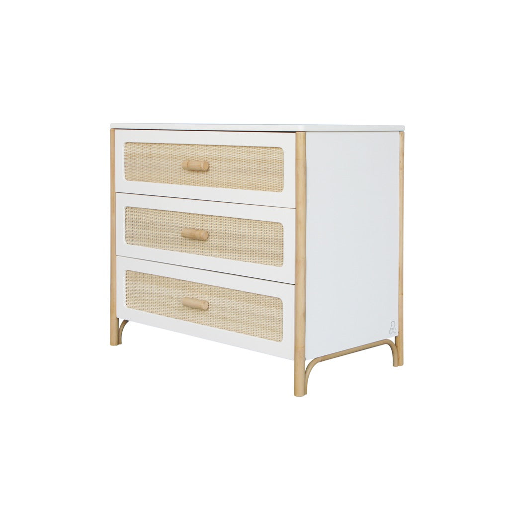 Oceania Rattan Cannes Chest Of Drawer - Neige - PRE ORDER