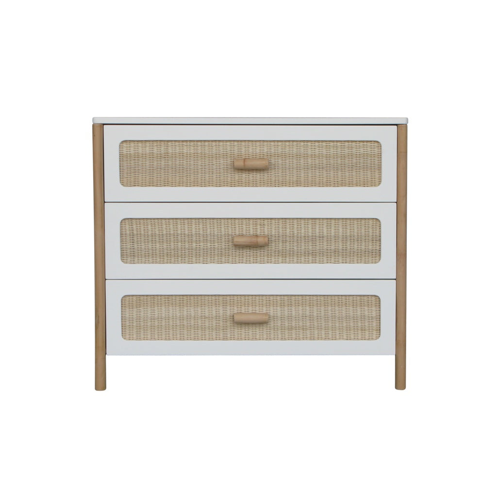 Oceania Rattan Cannes Chest Of Drawer - Neige - PRE ORDER