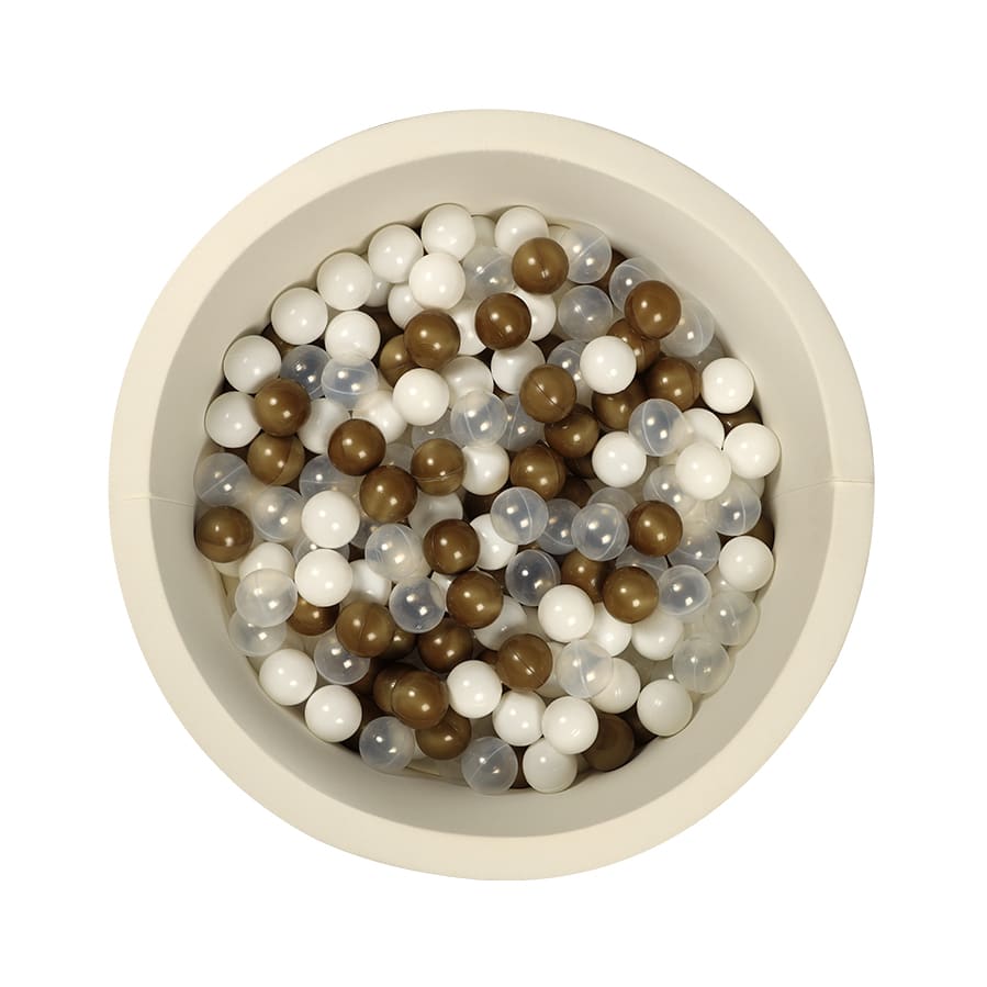 Off White Ball Pit - Gold/Clear/White Balls - Off White