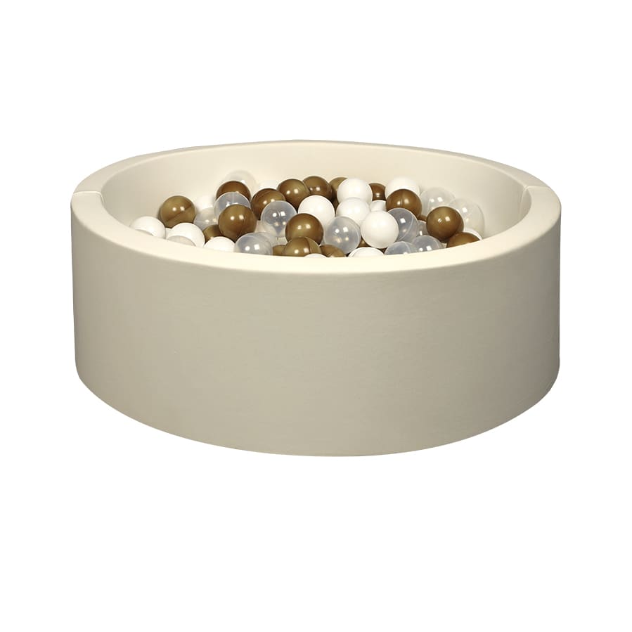 Off White Ball Pit - Gold/Clear/White Balls - Off White