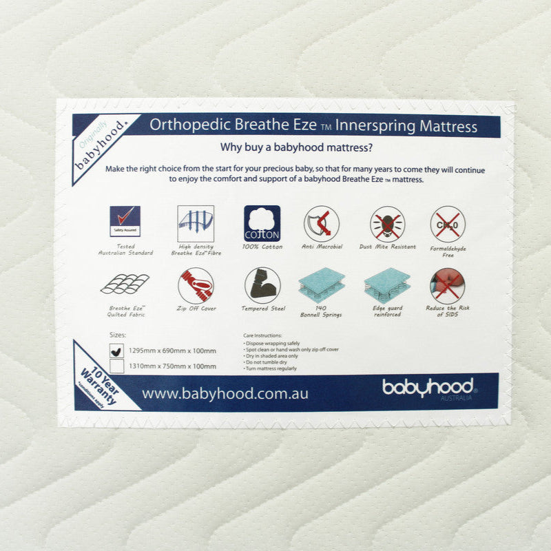Orthopedic Breathe Eze Innerspring Mattress - 1295*690*100