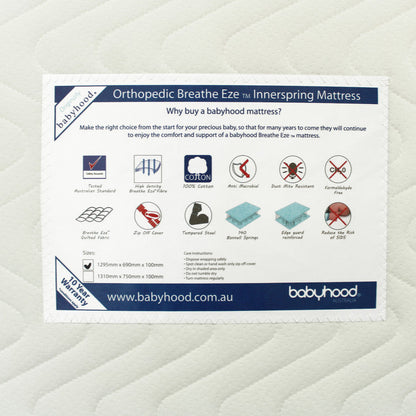 Orthopedic Breathe Eze Innerspring Mattress - 1295*690*100