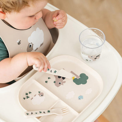 Foodie Compartment Plate Tiny Farm Sand