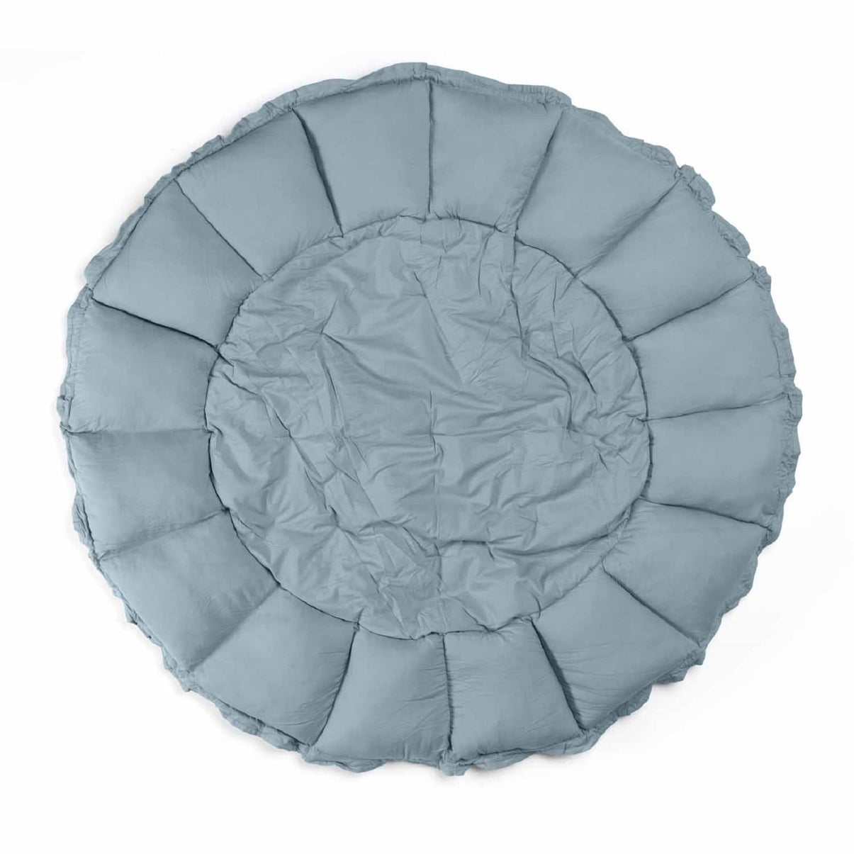 Bloom Organic Playmat and Storage Bag - Dusty Blue