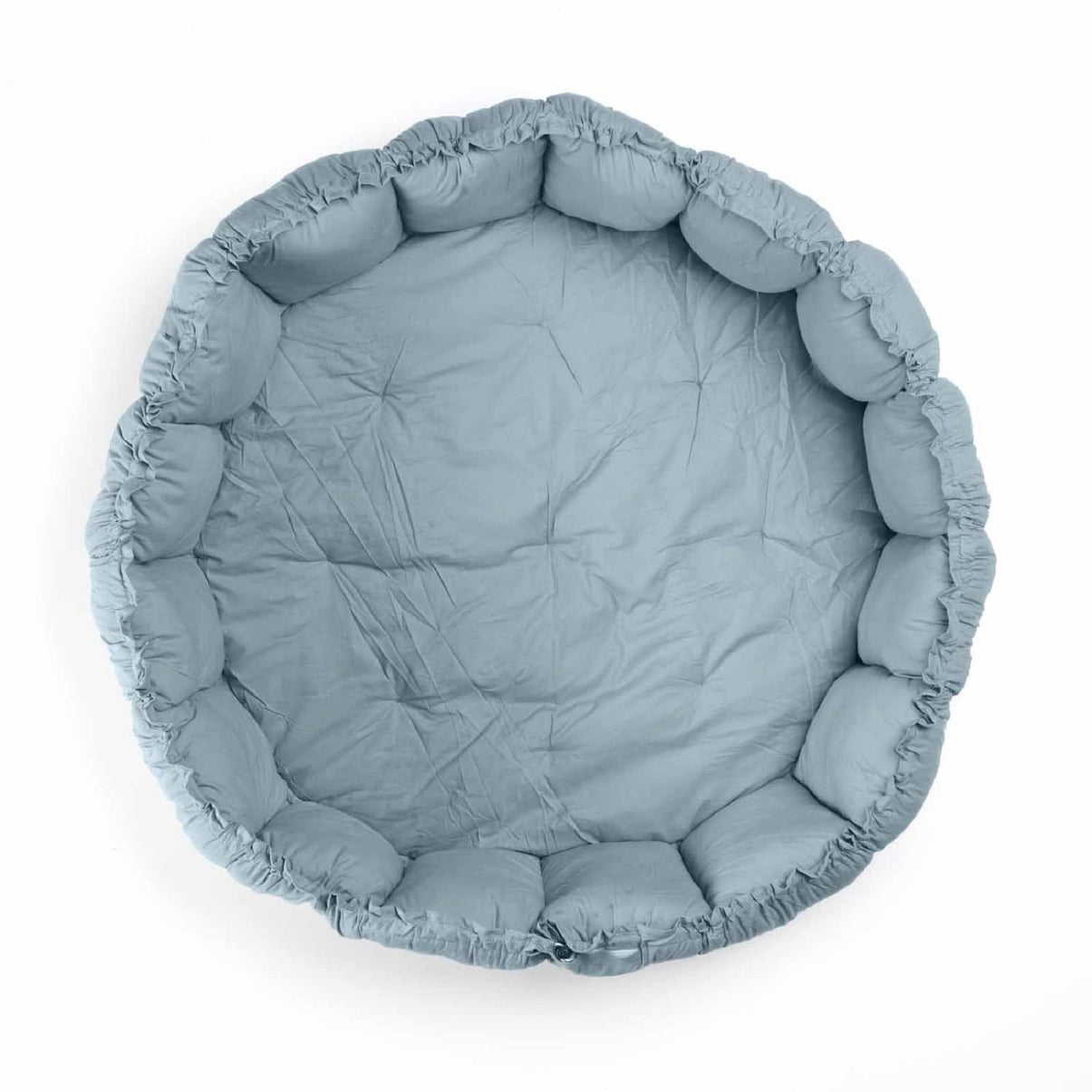 Bloom Organic Playmat and Storage Bag - Dusty Blue
