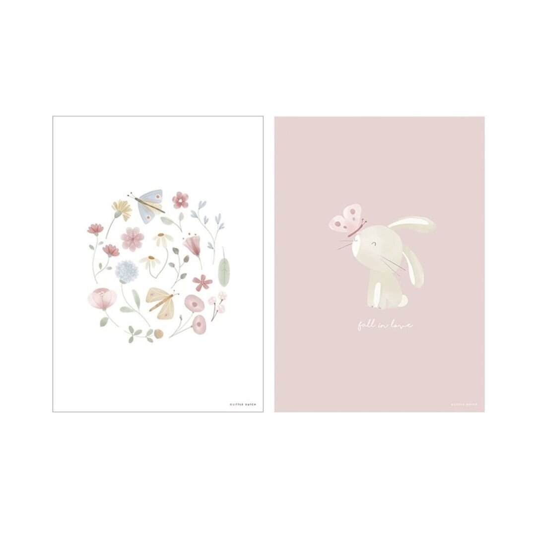 Poster Flowers & Butterflies - A3