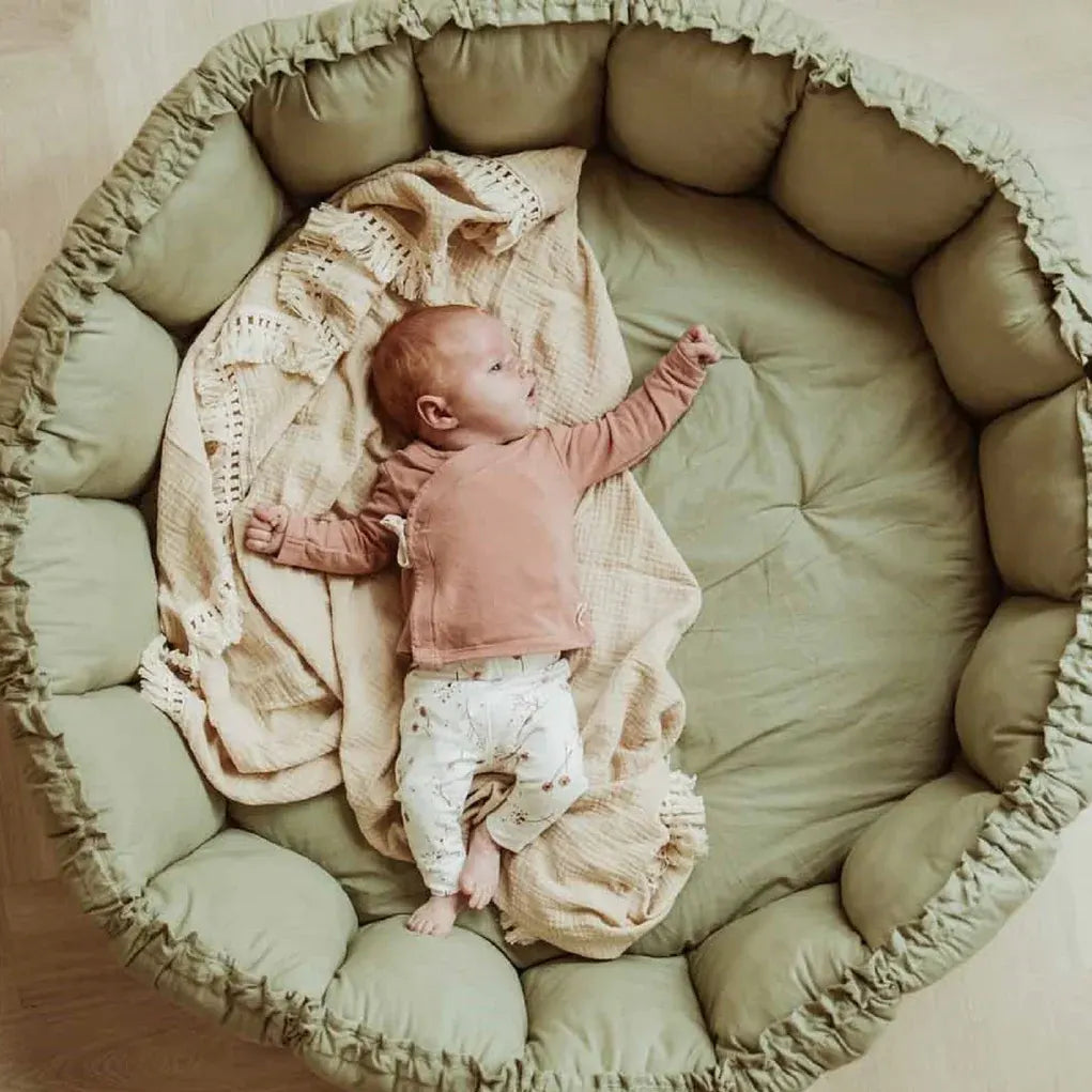 Bloom Organic Playmat and Storage Bag - Meadow Green