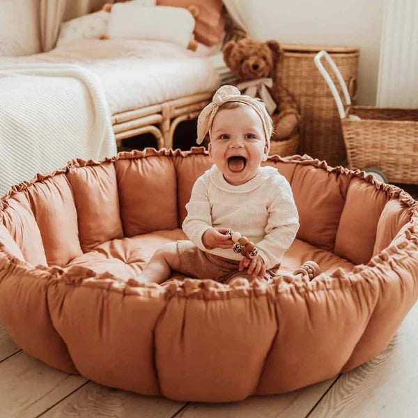 Bloom Organic Playmat and Storage Bag - Tawny Brown