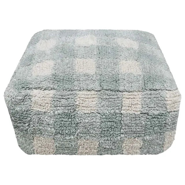 Pouf Vichy Blue Sage