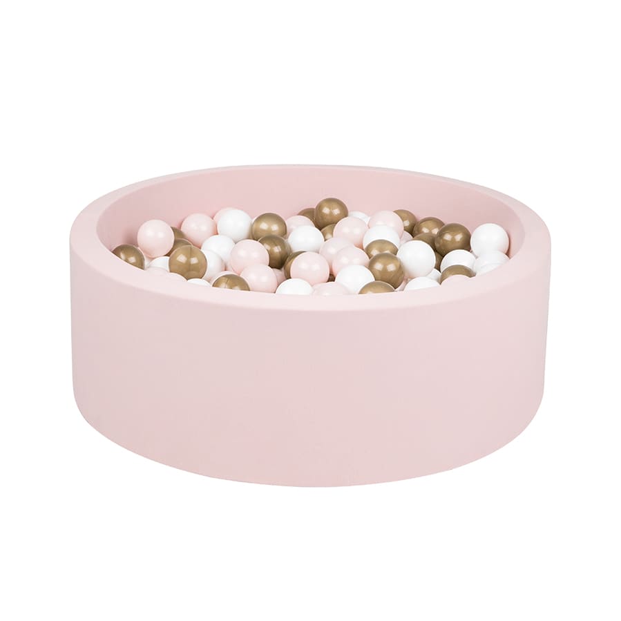 Powder Ball Pit-Gold/Powder/White Balls