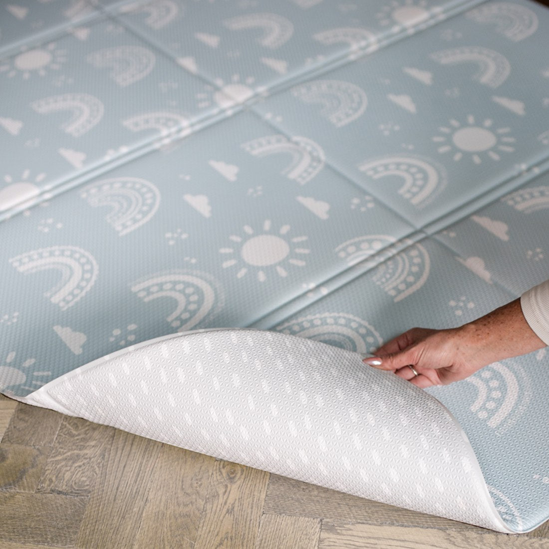 Rainbow Confetti Foldimat Playmat 130X130Cm