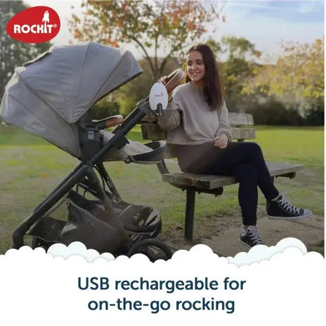 Rockit Award-Winning Portable Baby Pram Rocker White