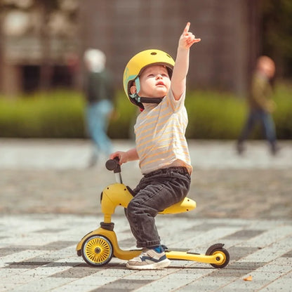 2-in-1 Scooter Highwaykick 1 Lemon with Helmet