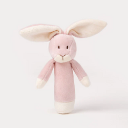 Diinglisar Rattle Rabbit, Pink, 14 cm