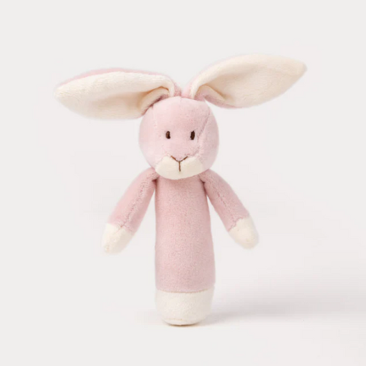 Diinglisar Rattle Rabbit, Pink, 14 cm
