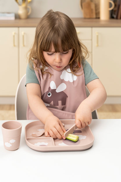 Foodie Compartment Plate Happy Clouds Powder