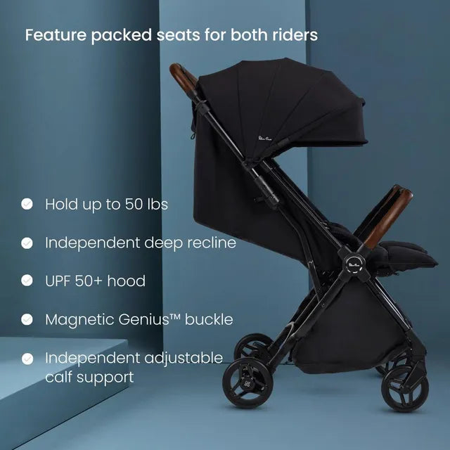 Donkey 5 Twin Complete Me Travel System -GRAPHITE/STORMY BLUE (باللغة الإنجليزية)