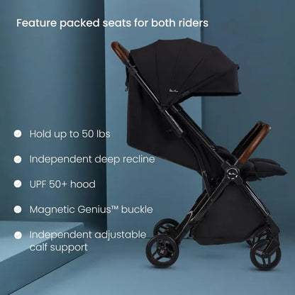 Donkey 5 Twin Complete Me Travel System -GRAPHITE/STORMY BLUE (باللغة الإنجليزية)