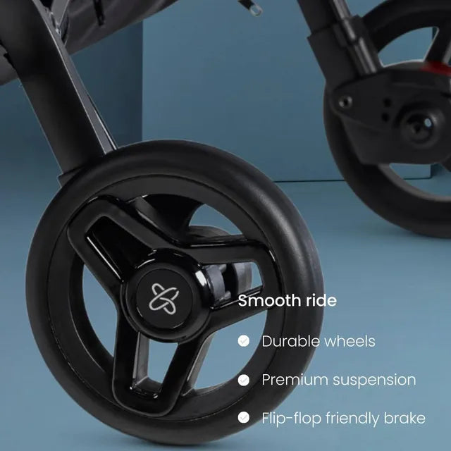 Donkey 5 Twin Complete Me Travel System -GRAPHITE/STORMY BLUE (باللغة الإنجليزية)