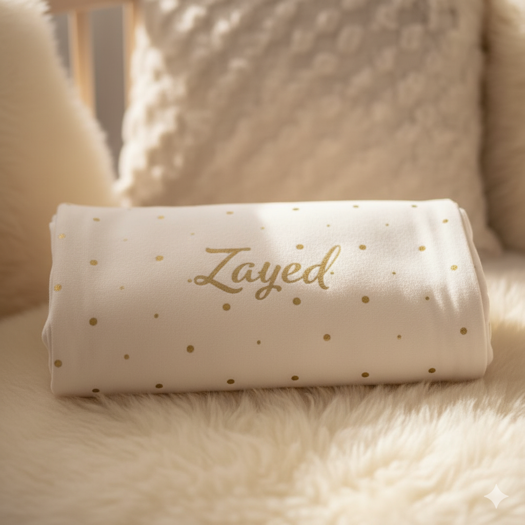 Soft Bamboo Blanket Golden Dots