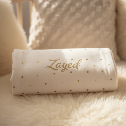 Soft Bamboo Blanket Golden Dots