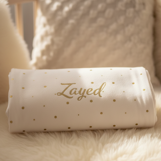 Soft Bamboo Blanket Golden Dots