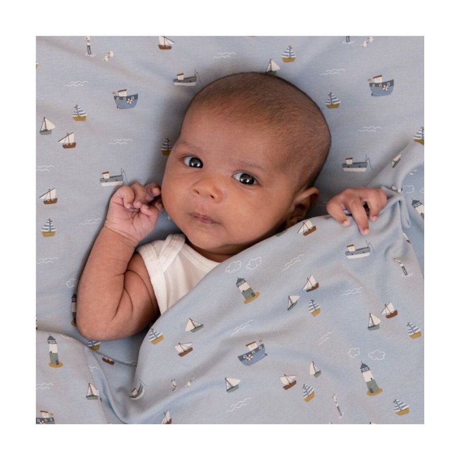 Cot Duvet Cover Sailors Bay Blue