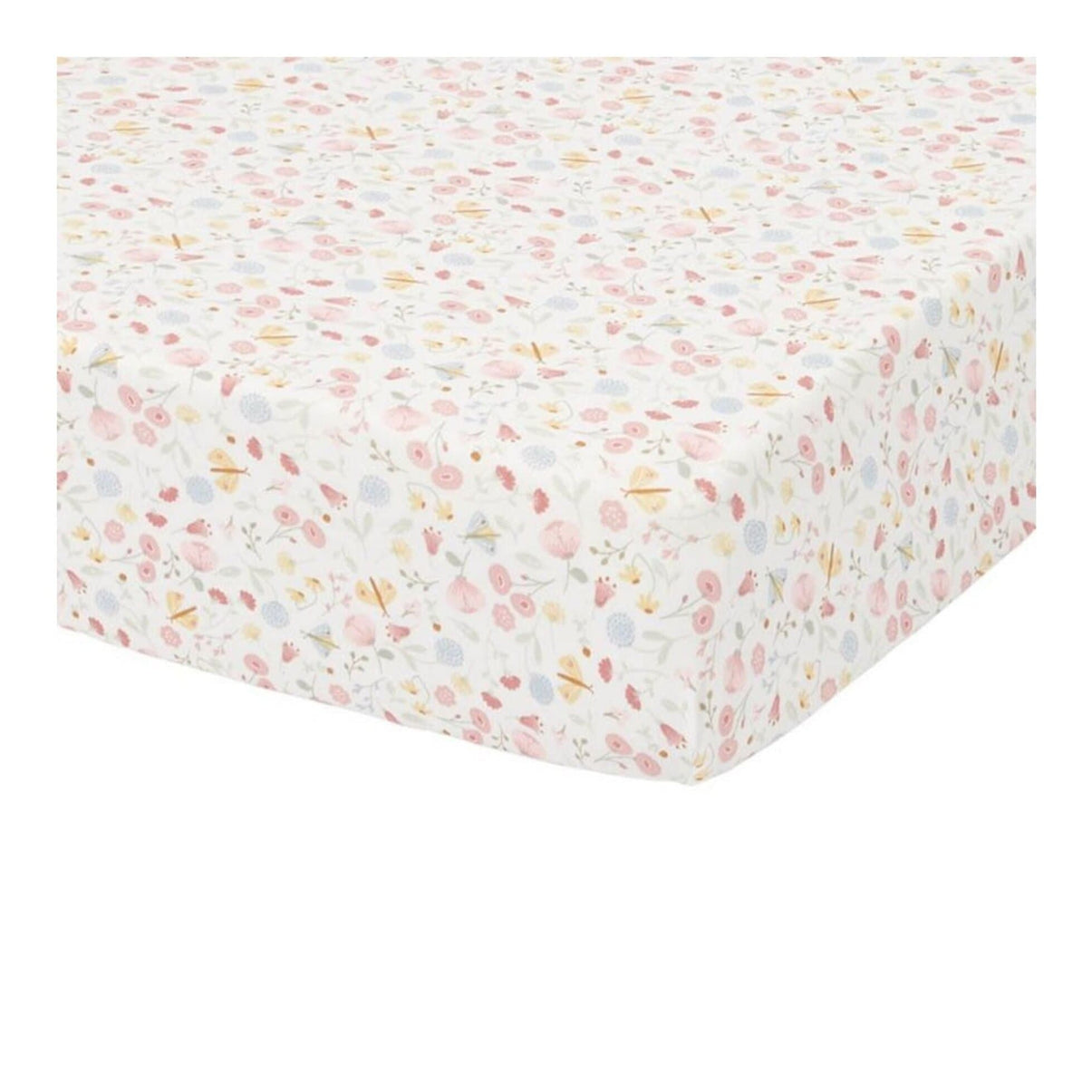 Fitted Cot Sheet Flowers & Butterflies 60x120cm