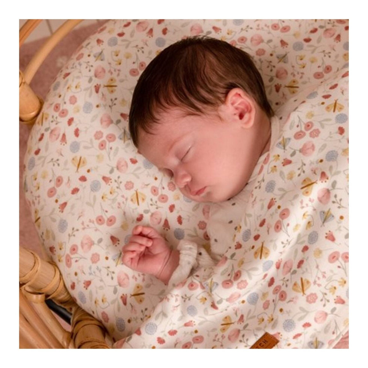 Fitted Cot Sheet Flowers & Butterflies 60x120cm