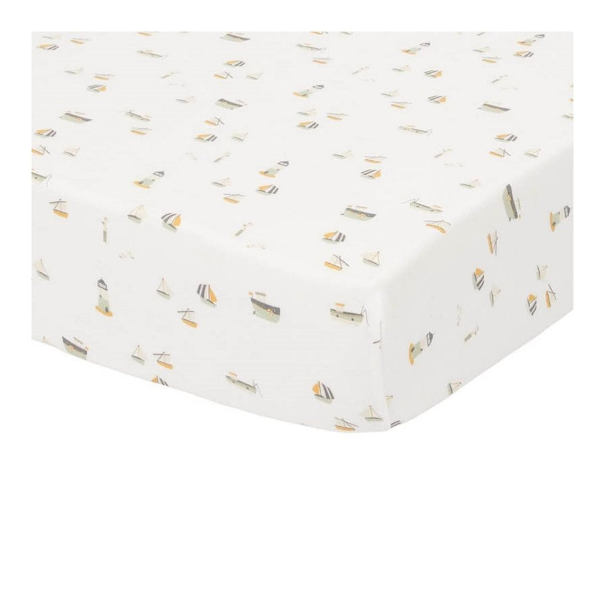 Fitted Cot Sheet Sailors Bay White 60x120cm