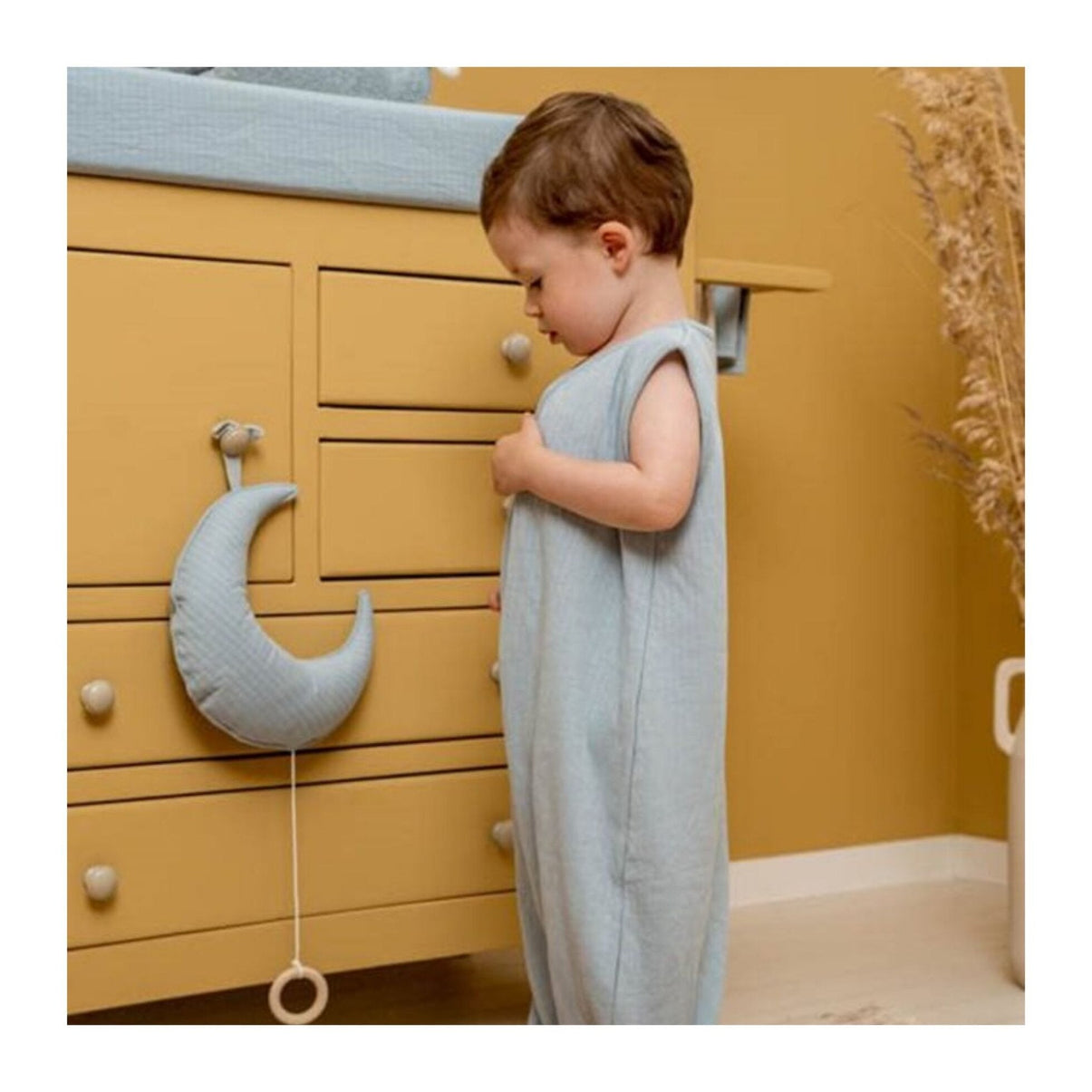 Cotton Summer Sleeping Bag TOG 0.6 Pure Soft Blue