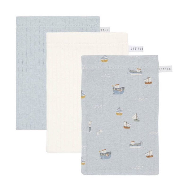 Washcloth Set Sailors Bay Blue / Pure Soft Blue