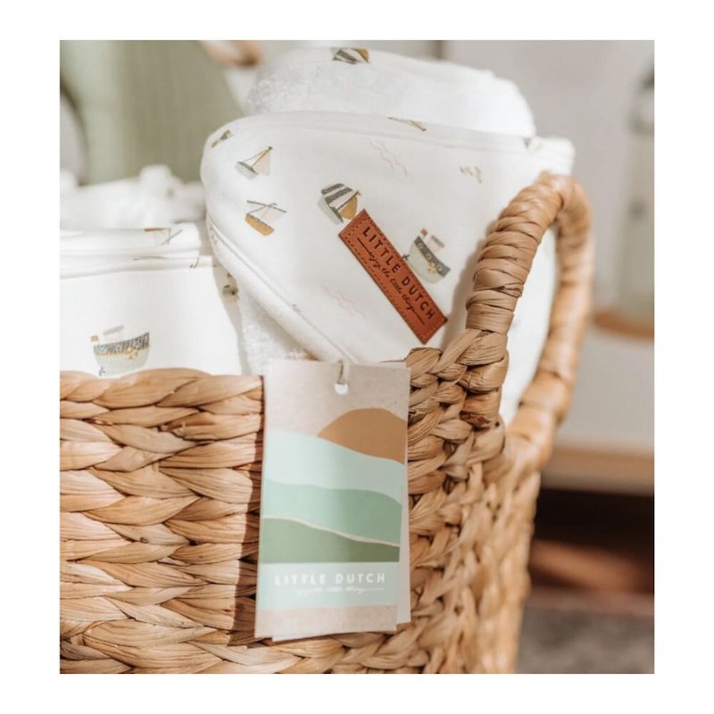 Washcloth Set Pure Olive / Sailors Bay White
