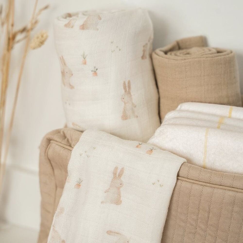 Swaddles Set Muslin Baby Bunny / Beige 70x70cm