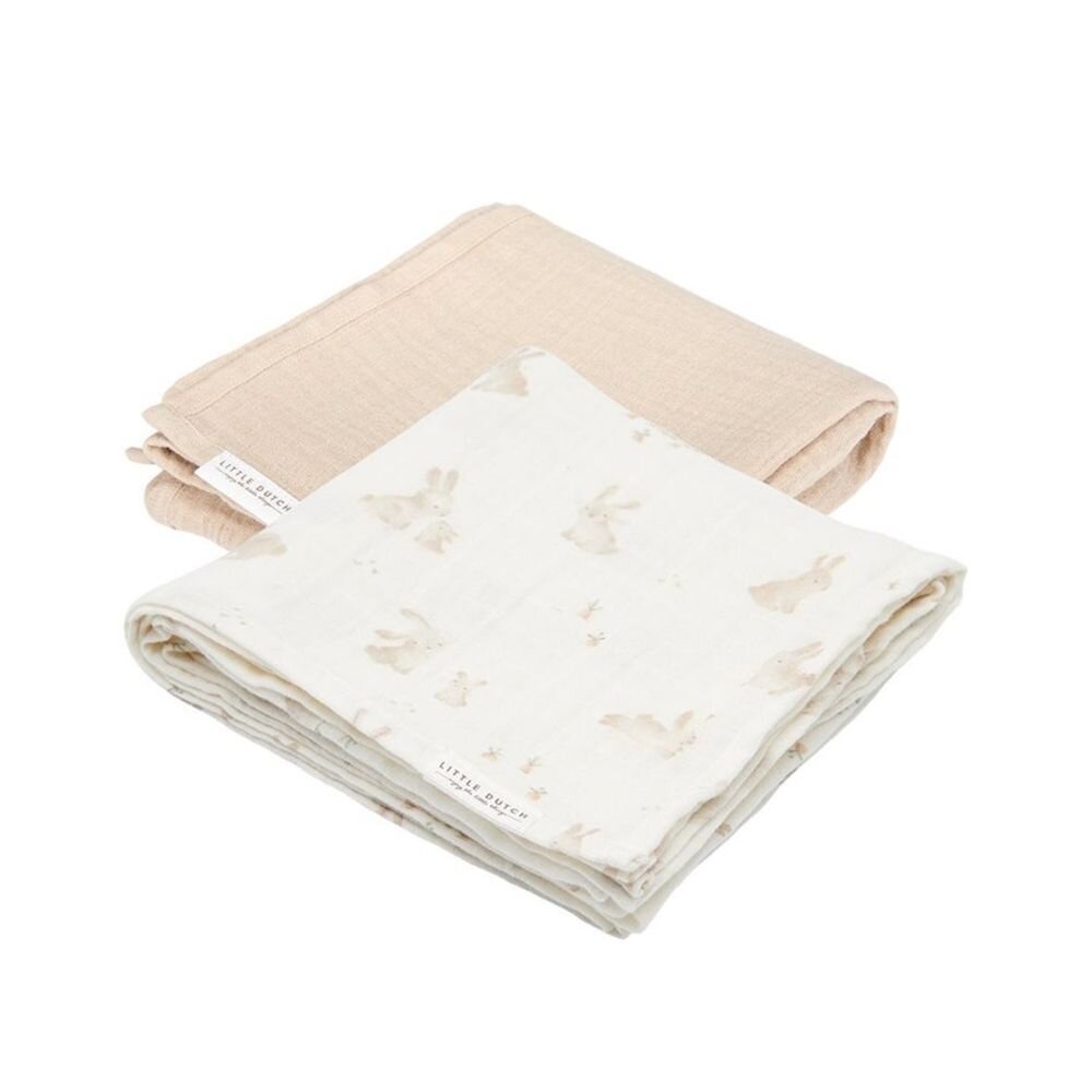 Swaddles Set Muslin Baby Bunny / Beige 70x70cm
