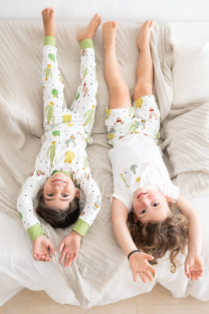 Cacti pants set OEKO TEX® Bamboo Yellow Green