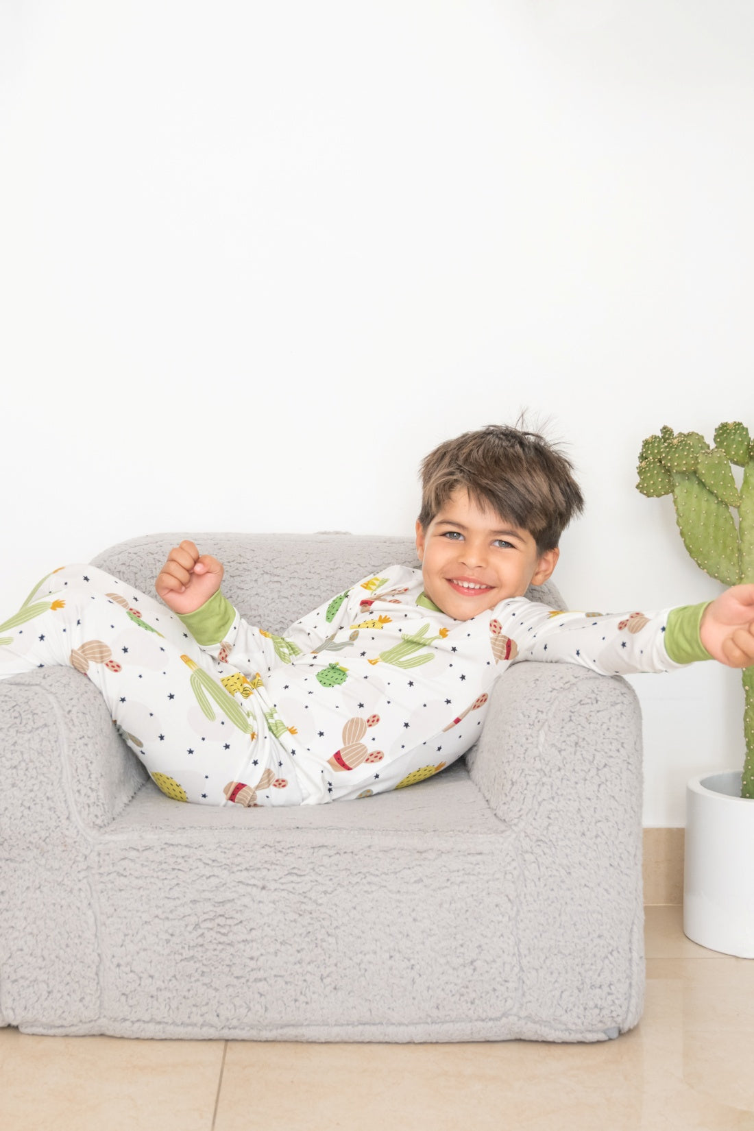 Cacti pants set OEKO TEX® Bamboo Yellow Green