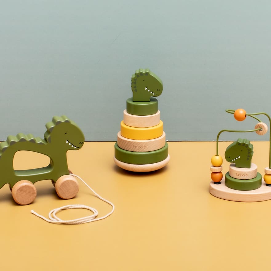 Wooden stacking toy - Mr. Dino