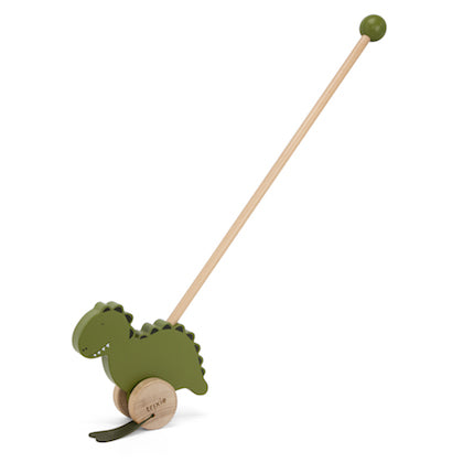 Wooden Push Along Toy - Mr. Dino