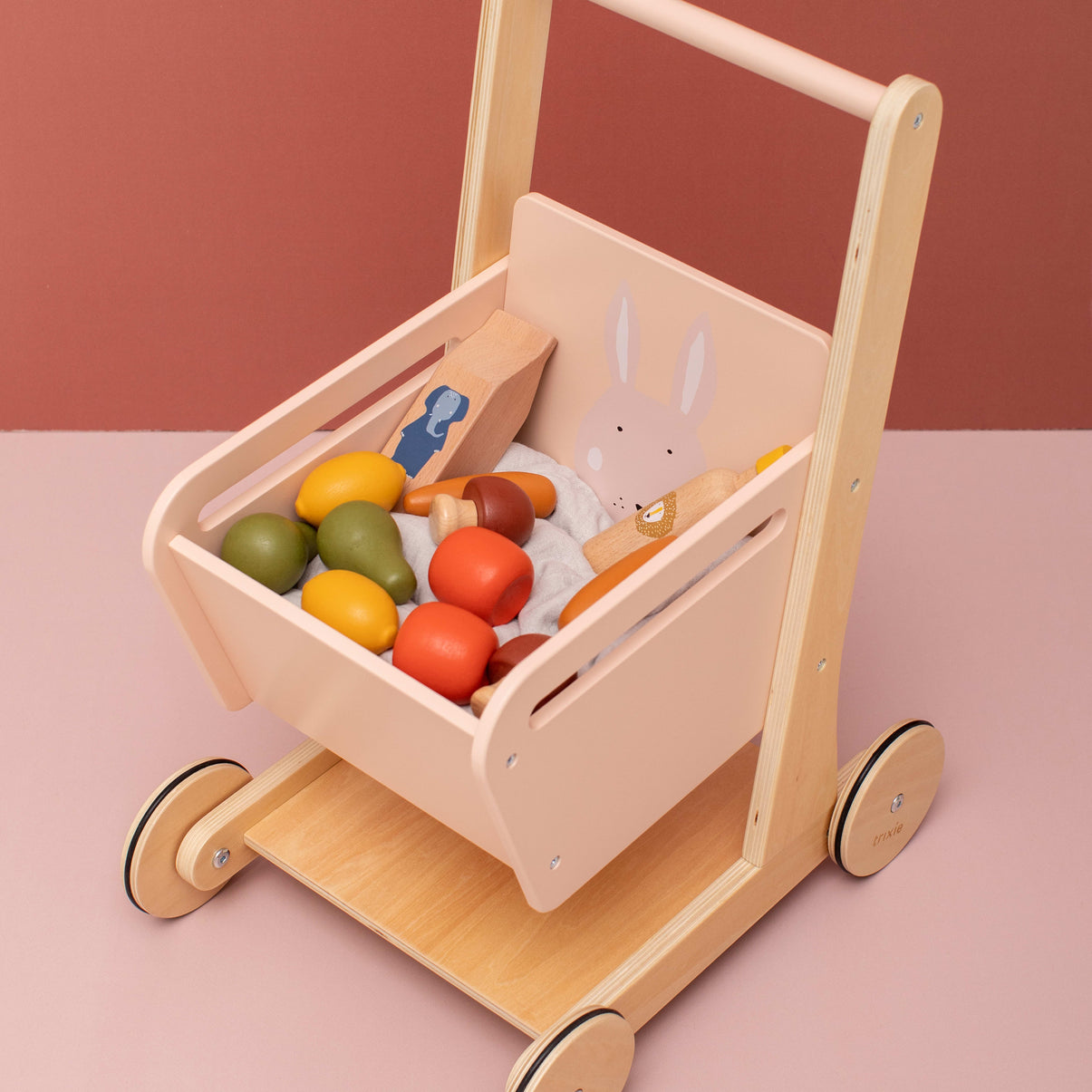 Wooden shopping cart - Mrs. Rabbit