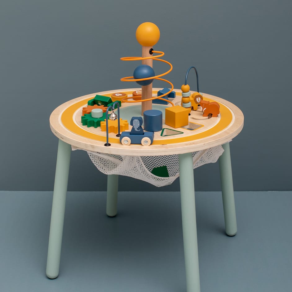 Wooden animal activity table