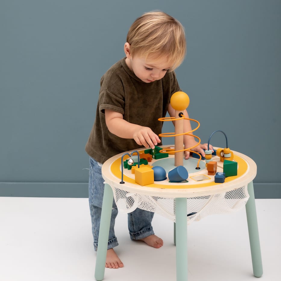 Wooden animal activity table
